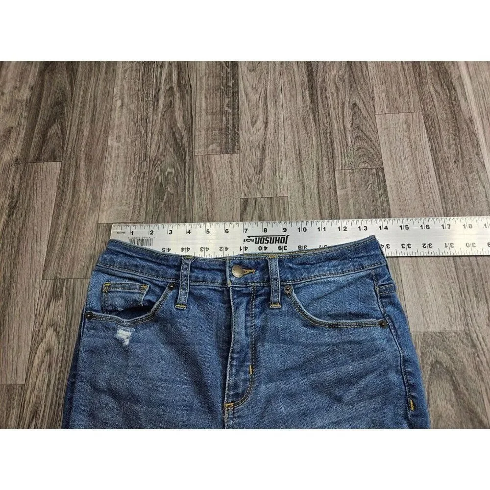 Universal Thread Womens Size 4 / 27 High Rise Skinny Distressed Denim Blue Jeans